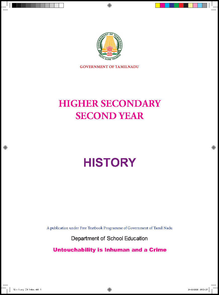 New Ncert Tamilnadu History - Higher Secondary 2nd Year - Revised Edition 2020 - Printed Notes - English Medium